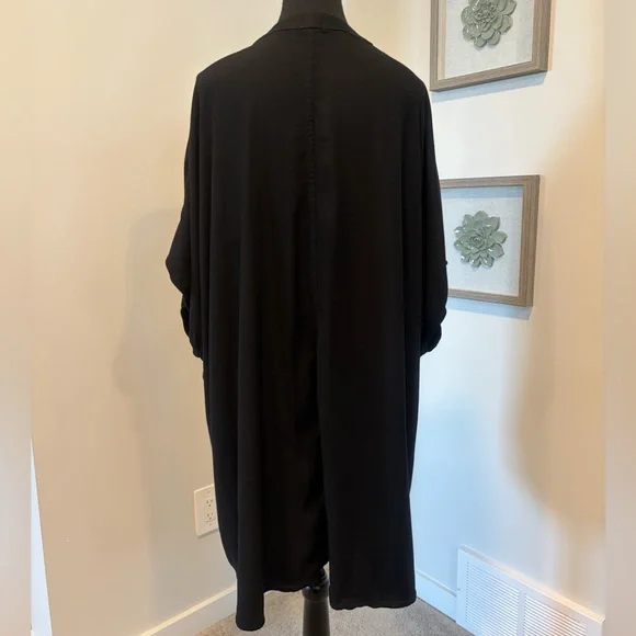 Aritzia Sunday Best Black Open-Front Knee Length Kimono Size S/M EUC - Picture 5 of 11